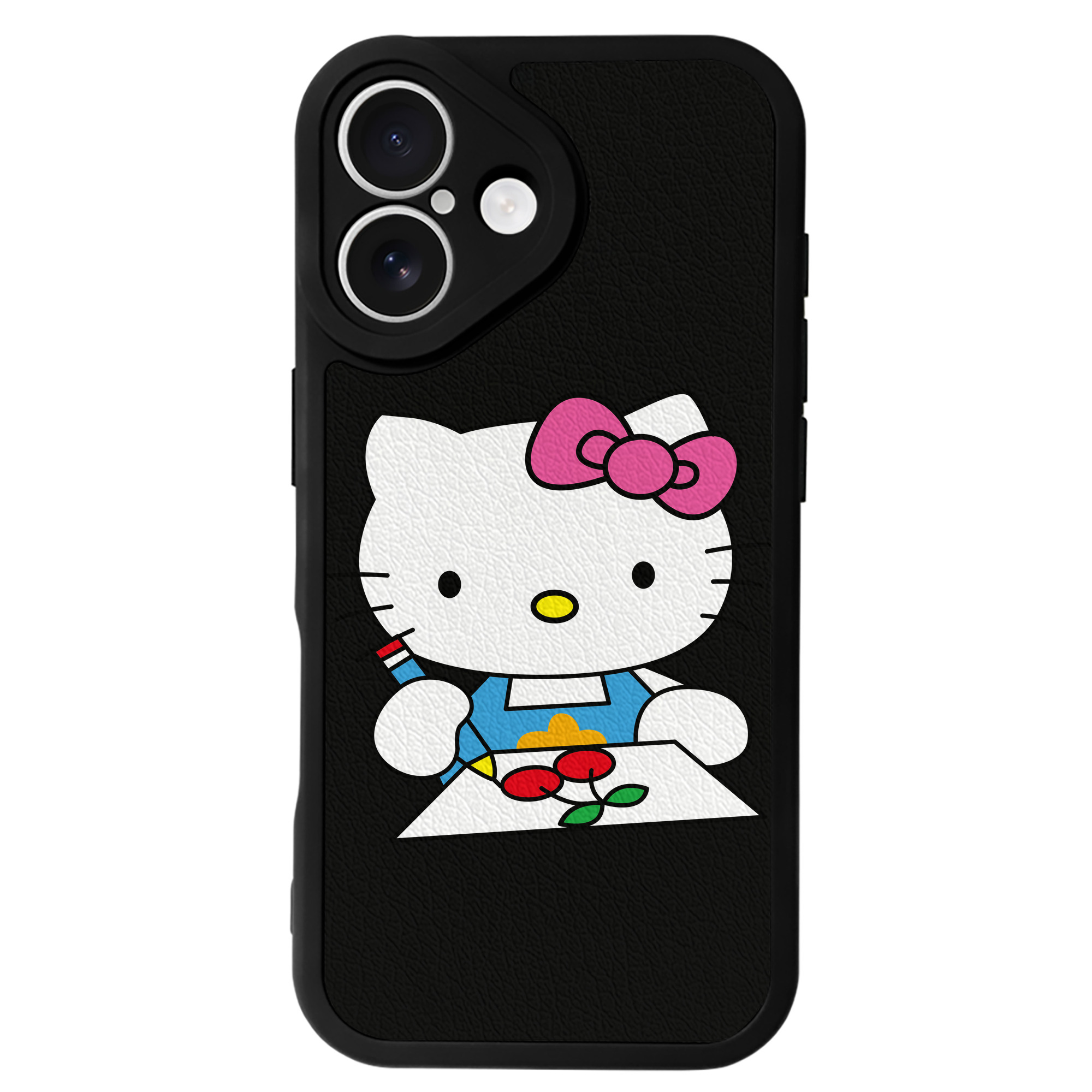 （画像用） Hello Kitty ハローキティ 【iPhone 16シリーズ対応】シリコンスマホケース（レザー調） 材質：シリコン